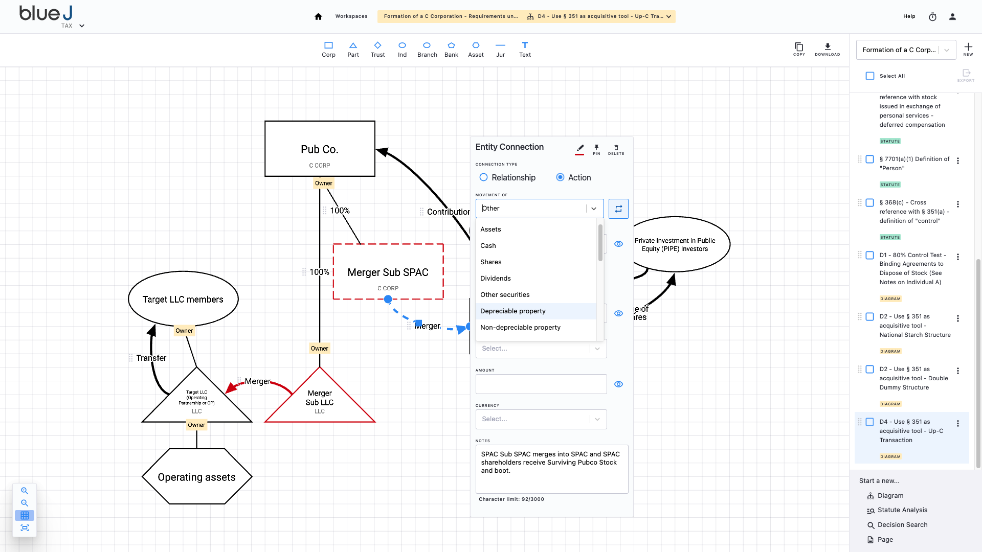 screenshot of Blue J Diagramming